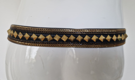 Nanni Milano luxe statement riem. Zwart/goud.
