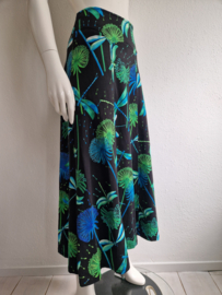 Lien & Giel maxi rok. Maat M. Zwart/print.