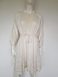 Berenice Paris katoenen boho jurk. Maat 40. Wit.