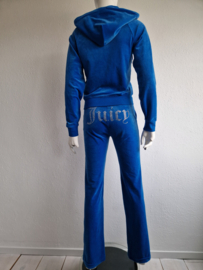Juicy Couture velours trainingsset. Maat S/XS. Blauw/velours