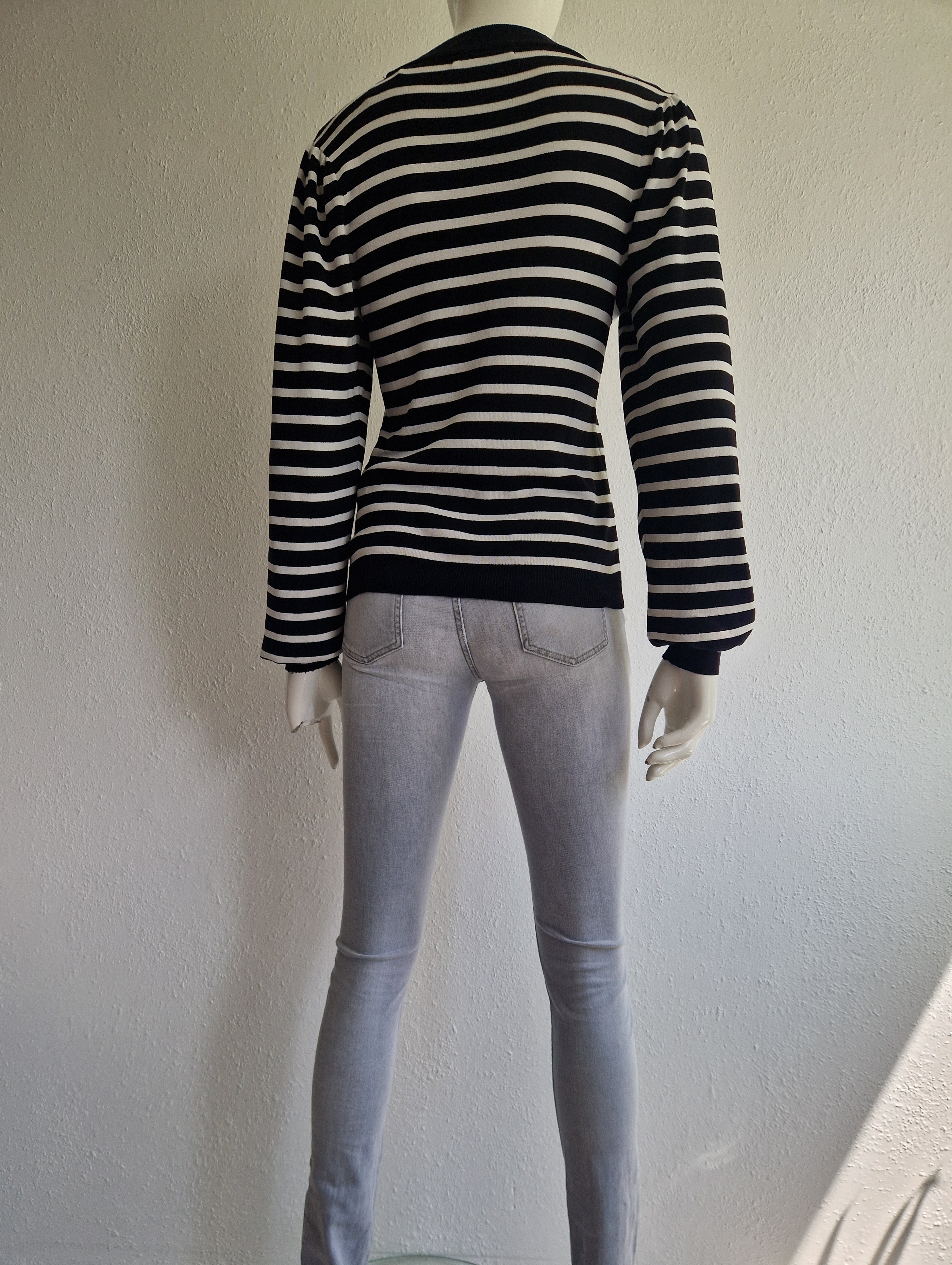 Studio Anneloes Luna Stripe pullover. Maat M. Zwart/wit.