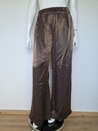 By-Bar Benji High Waist Wide fit. Maat XL. Bruin/metallic.