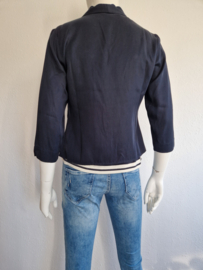 Zilch blouse met reverskraag. Maat XS. Donkerblauw.