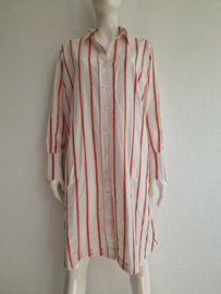 Oilily jurk Dreux. Maat 40, Wit/rood gestreept.