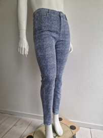 Rosner mid rise skinny fit Antonia. Maat 42, Blauw/wit.