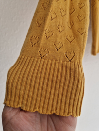 King Louie ajour gebreid vestje. Maat M. Okergeel.