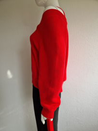 Riani pullover met V-hals. Maat 38, Rood.