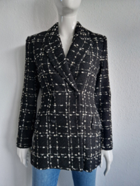 Dante 6 Pearson double breasted blazer. Maat 1, Zwart.