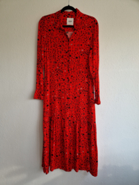 POM Amsterdam jurk. Maat 36/38, Rood/print.