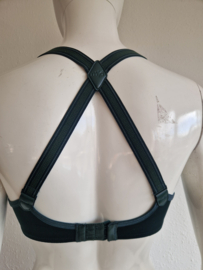 Marlies Dekkers Gloria Plunge balconette BH. Maat 75E. Groen/ruit.