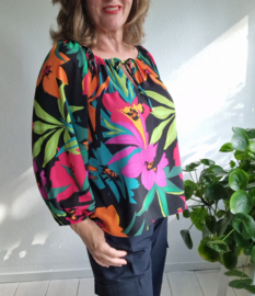 Joseph Ribkoff blouse | Maat 40 | Tropische bloemenprint |
