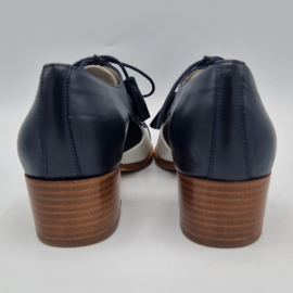 Pertini veterschoenen. Maat 39,5, Blauw/wit/leer.