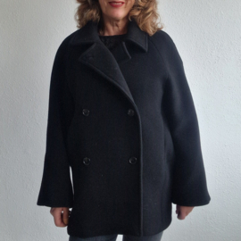 COS double breasted jas. Maat M. Zwart/wol.