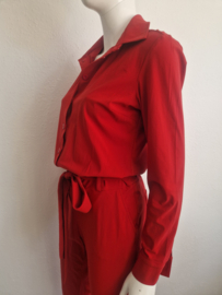 Studio Anneloes skinny fit jumpsuit Angelique. Maat L. Rood/travelstof.