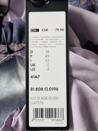 Comma top. Maat 38, Lila/bloemenprint.