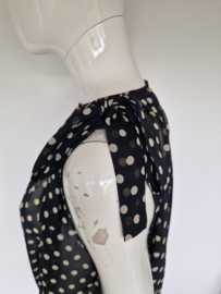 Elisabetta Franchi bodysuit. IT. maat 46, Zwart/polkadots