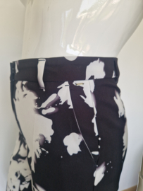 Claudia Sträter pantalon. Maat 40,Zwart/wit.