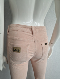 Lois high rise flared rib pants. Maat 27/32, Zachtroze.