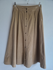 Rosso35  A-lijn rok. Maat 40, Corduroy/ Camel.