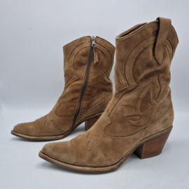 Mjus western laarsjes. Maat 41, Beige/suède.