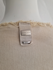 High denim jasje. Maat 36,Crème.