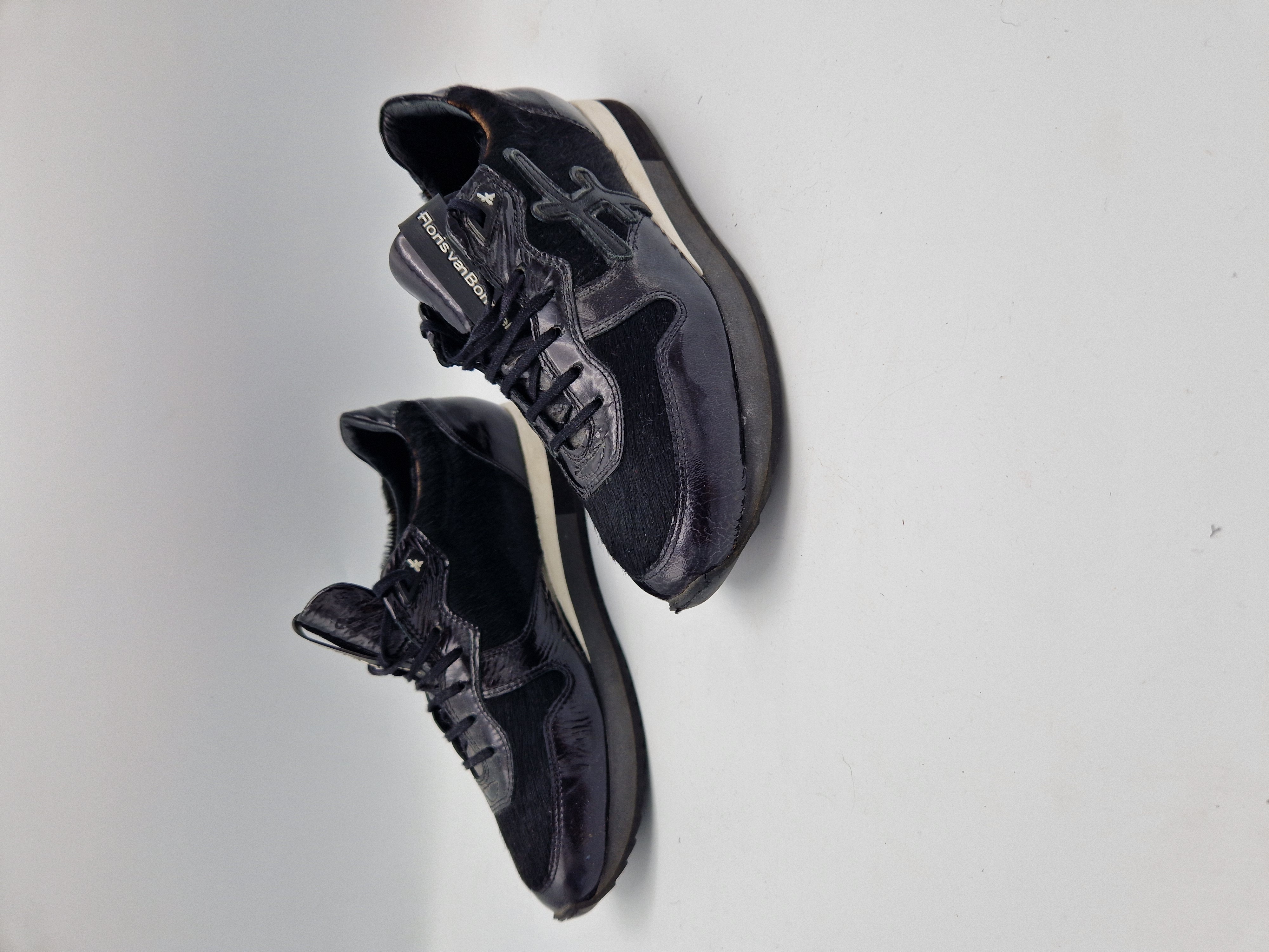 Floris van Bommel sneakers. Maat 37.5. Zwart/leer.