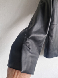 Someday blazer. Maat 38, Zwart/leer look