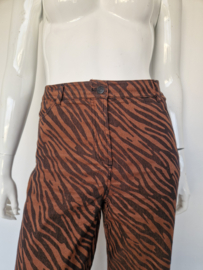 Samsoe & Samsoe pantalon. Maat 42. Bruin/zebraprint.