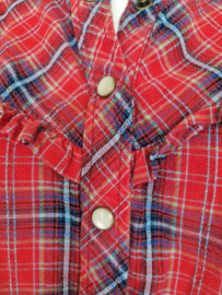 King Louie blouse. Maat 42, Rood/tartan ruit.