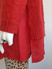 Luisa Cerano vest. Maat 40,Rood/mohair