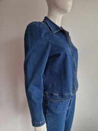 Studio Anneloes jasje met ritssluiting. Maat 40. Blauw/denim.