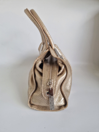 Nicoli leren handtas | Goud | Leer |