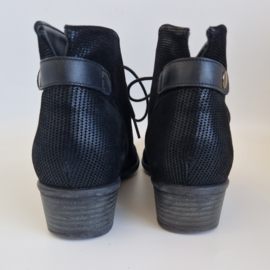 Durea veterlaarsjes | Maat 6 | Zwart | Leer |