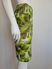 Wax Collection rok. Maat 38, Groen/ palmbladerenprint.