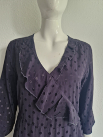Gestuz roezeljurk Halia. Maat 40. Donkerblauw.