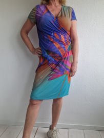 Eroke zomerjurk. Maat M. All over print.