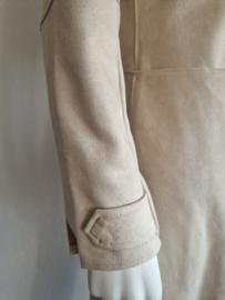Rino & Pelle mantel Babice. Maat 38, Beige/suedine.