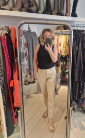 Cambio cropped pantalon. Maat 38, Beige/linnen.
