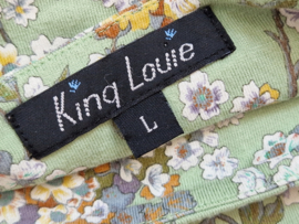 King Louie A-lijn rok. Maat L. Mintgroen/bloemenprint.