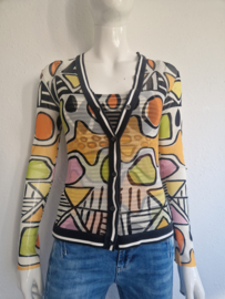 Set (vest & top). Maat 36. All over print.