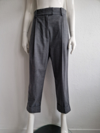 Cos cropped bandplooi pantalon. Maat 38, Grijs/wol.