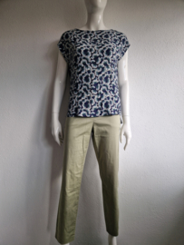 Sissy Boy top. Maat S. Blauw/print.