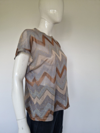 Summum zigzag top met lurex glans. Maat L