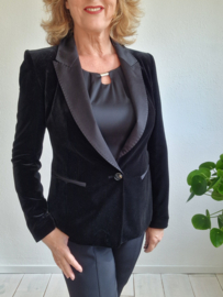 Kaylee Tankus velours blazer. Maat 38/40. Zwart