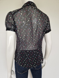 Whistles blouse. Mt. 40, Zwart/zijde.