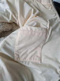 10DAYS teddyvest met capuchon | Maat XL | Ecru |