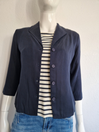 Zilch blouse met reverskraag. Maat XS. Donkerblauw.