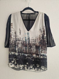 Summum blouse top. Maat 36, All over print.