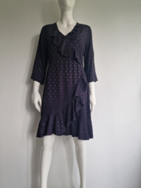 Gestuz roezeljurk Halia. Maat 40. Donkerblauw.