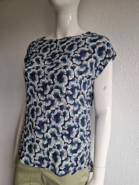 Sissy Boy top. Maat S. Blauw/print.